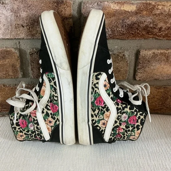 VANS-OFF-THE-WALL Youth Floral Hi-Top Shoes - Picture 5 of 14